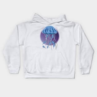 Jellyfish in purple Kids Hoodie